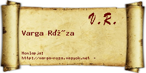 Varga Róza névjegykártya